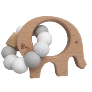 WILDWOOD KIDS Teether Elephant Grey Mix