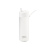 A ceramic 20oz straw bottle in white