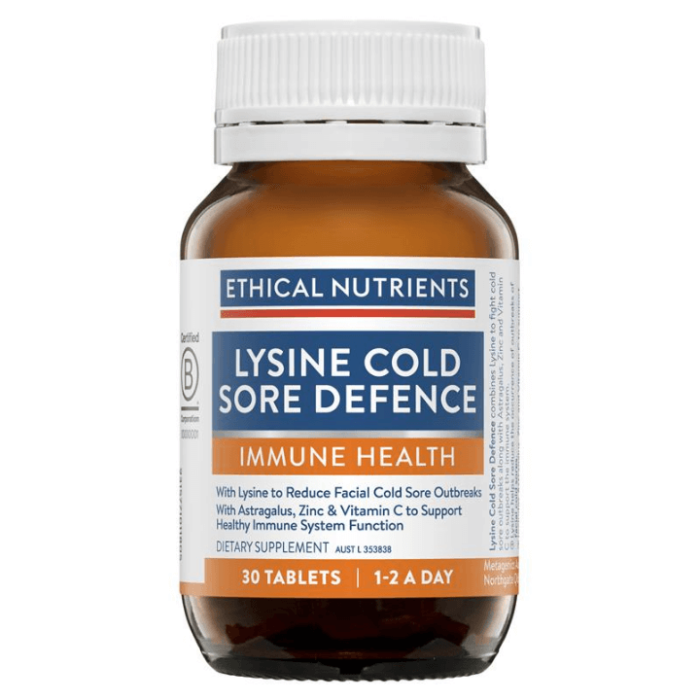 lysine cold sore defence