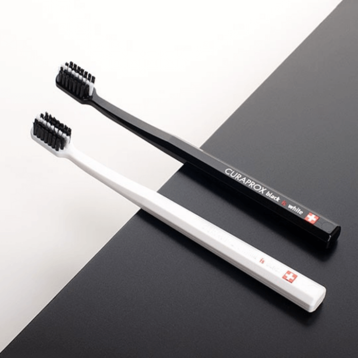 curaprox black is white toothbrush duo
