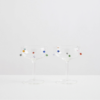 2 CHAMPAGNE COUPES CLEAR MULTI